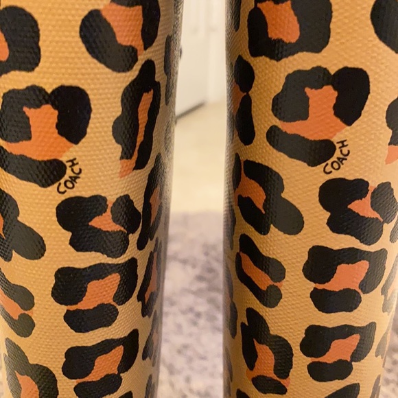 Coach Leopard Print Rain Boots - Picture 4 of 6